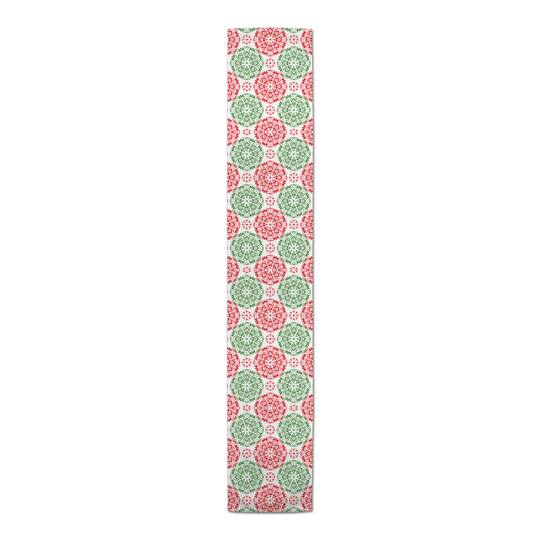 Christmas Kaleidoscope Pattern Poly Twill Table Runner